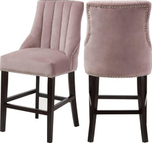 Load image into Gallery viewer, Oxford Pink Velvet Stool image
