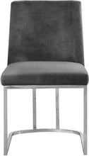 Load image into Gallery viewer, Heidi Grey Velvet Dining Chair
