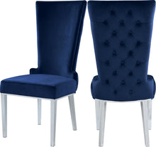 Load image into Gallery viewer, Serafina Navy Velvet Dining Chair image
