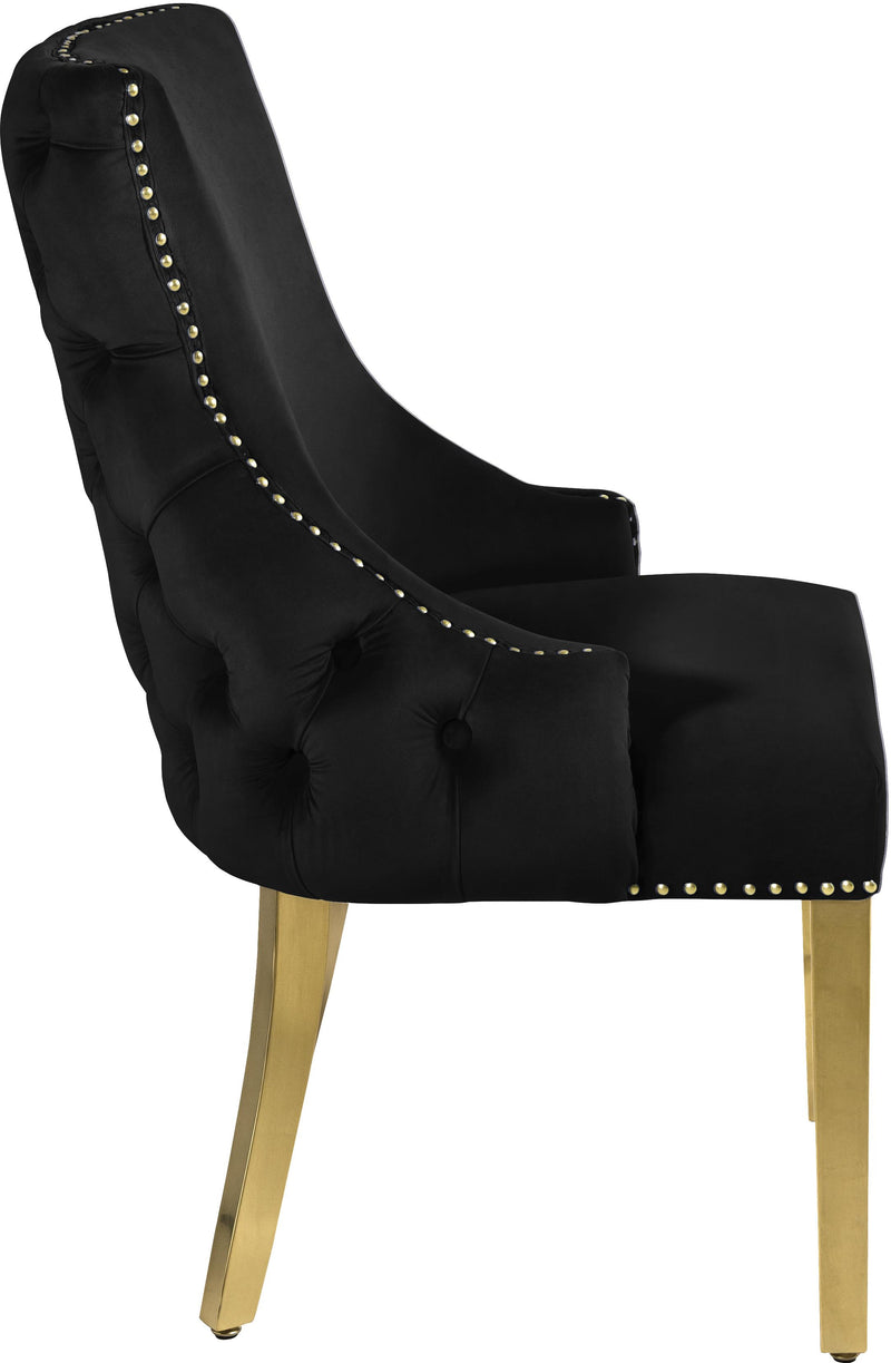 Tuft Black Velvet Dining Chair