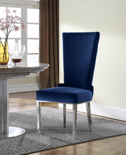 Load image into Gallery viewer, Serafina Navy Velvet Dining Chair
