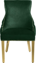 Load image into Gallery viewer, Tuft Green Velvet Dining Chair
