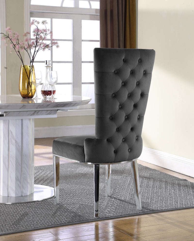 Serafina Grey Velvet Dining Chair