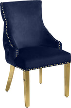 Load image into Gallery viewer, Tuft Navy Velvet Dining Chair
