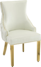 Load image into Gallery viewer, Tuft White Faux Leather Dining Chair
