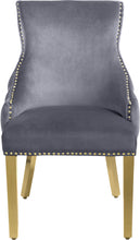 Load image into Gallery viewer, Tuft Grey Velvet Dining Chair
