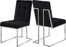 Load image into Gallery viewer, Alexis Black Velvet Dining Chair image
