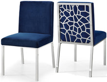 Load image into Gallery viewer, Opal Navy Velvet Dining Chair image
