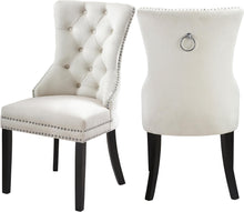 Load image into Gallery viewer, Nikki Cream Velvet Dining Chair image
