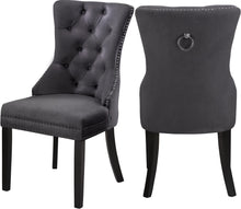Load image into Gallery viewer, Nikki Grey Velvet Dining Chair image
