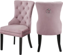 Load image into Gallery viewer, Nikki Pink Velvet Dining Chair image
