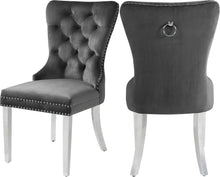 Load image into Gallery viewer, Carmen Grey Velvet Dining Chair image
