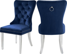 Load image into Gallery viewer, Carmen Navy Velvet Dining Chair image
