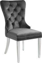 Load image into Gallery viewer, Carmen Grey Velvet Dining Chair

