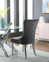 Load image into Gallery viewer, Carmen Grey Velvet Dining Chair

