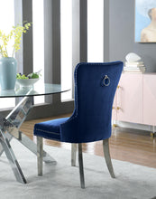 Load image into Gallery viewer, Carmen Navy Velvet Dining Chair
