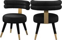 Load image into Gallery viewer, Fitzroy Black Velvet Dining Chair image

