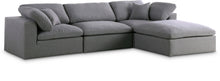 Load image into Gallery viewer, Serene Grey Linen Fabric Deluxe Cloud Modular Sectional image
