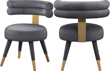 Load image into Gallery viewer, Fitzroy Grey Velvet Dining Chair image
