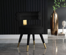 Load image into Gallery viewer, Fitzroy Black Velvet Dining Chair
