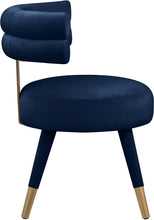 Load image into Gallery viewer, Fitzroy Navy Velvet Dining Chair

