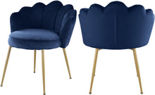 Load image into Gallery viewer, Claire Navy Velvet Dining Chair image
