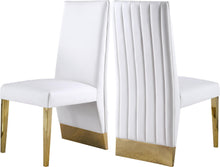 Load image into Gallery viewer, Porsha White Faux Leather Dining Chair image

