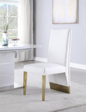 Load image into Gallery viewer, Porsha White Faux Leather Dining Chair
