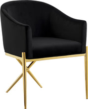 Load image into Gallery viewer, Xavier Black Velvet Dining Chair
