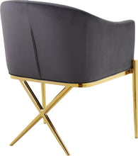 Load image into Gallery viewer, Xavier Grey Velvet Dining Chair

