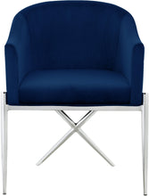 Load image into Gallery viewer, Xavier Navy Velvet Dining Chair
