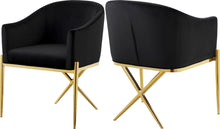 Load image into Gallery viewer, Xavier Black Velvet Dining Chair
