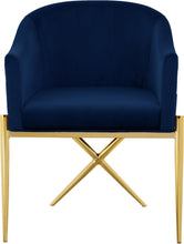 Load image into Gallery viewer, Xavier Navy Velvet Dining Chair
