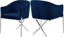 Load image into Gallery viewer, Xavier Navy Velvet Dining Chair image
