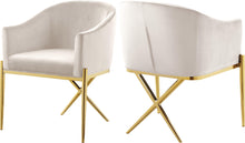 Load image into Gallery viewer, Xavier Cream Velvet Dining Chair image
