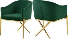 Load image into Gallery viewer, Xavier Green Velvet Dining Chair image
