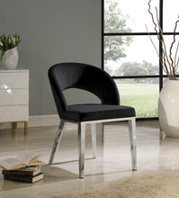 Load image into Gallery viewer, Roberto Black Velvet Dining Chair
