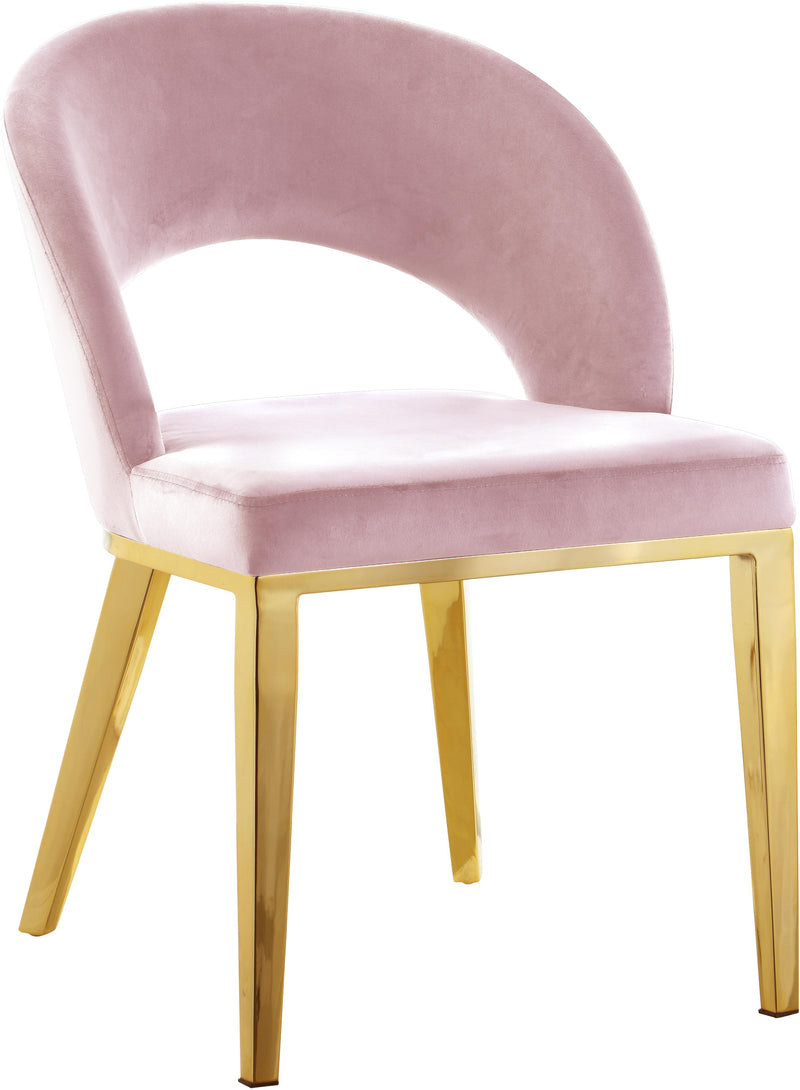 Roberto Pink Velvet Dining Chair