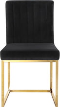 Load image into Gallery viewer, Giselle Black Velvet Dining Chair
