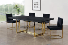 Load image into Gallery viewer, Giselle Black Velvet Dining Chair
