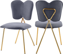 Load image into Gallery viewer, Angel Grey Velvet Dining Chair image
