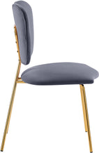 Load image into Gallery viewer, Angel Grey Velvet Dining Chair
