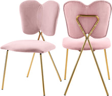 Load image into Gallery viewer, Angel Pink Velvet Dining Chair image
