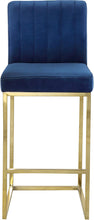 Load image into Gallery viewer, Giselle Navy Velvet Stool
