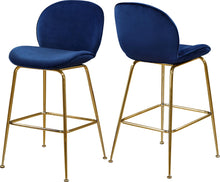 Load image into Gallery viewer, Paris Navy Velvet Stool image
