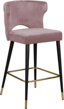 Load image into Gallery viewer, Kelly Pink Velvet Stool
