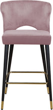 Load image into Gallery viewer, Kelly Pink Velvet Stool
