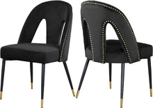 Load image into Gallery viewer, Akoya Black Velvet Dining Chair image
