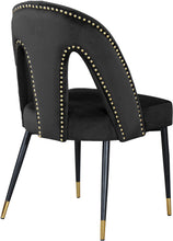 Load image into Gallery viewer, Akoya Black Velvet Dining Chair
