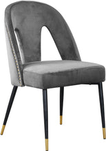 Load image into Gallery viewer, Akoya Grey Velvet Dining Chair
